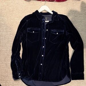 J. Crew Women's Dark blue Velvet Shirt